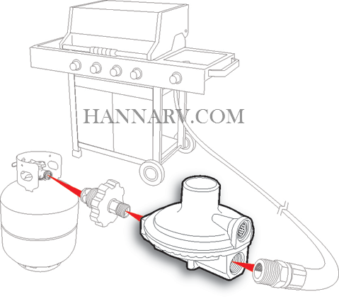 Camco Single Stage Propane Low Pressure Regulator | 59013